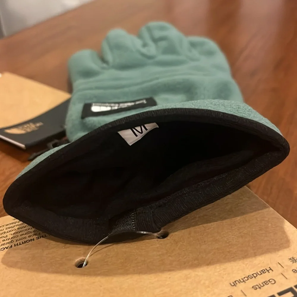 The North Face E Tip Fleece Winter Gloves new Dark Sage Green Mens Size Medium